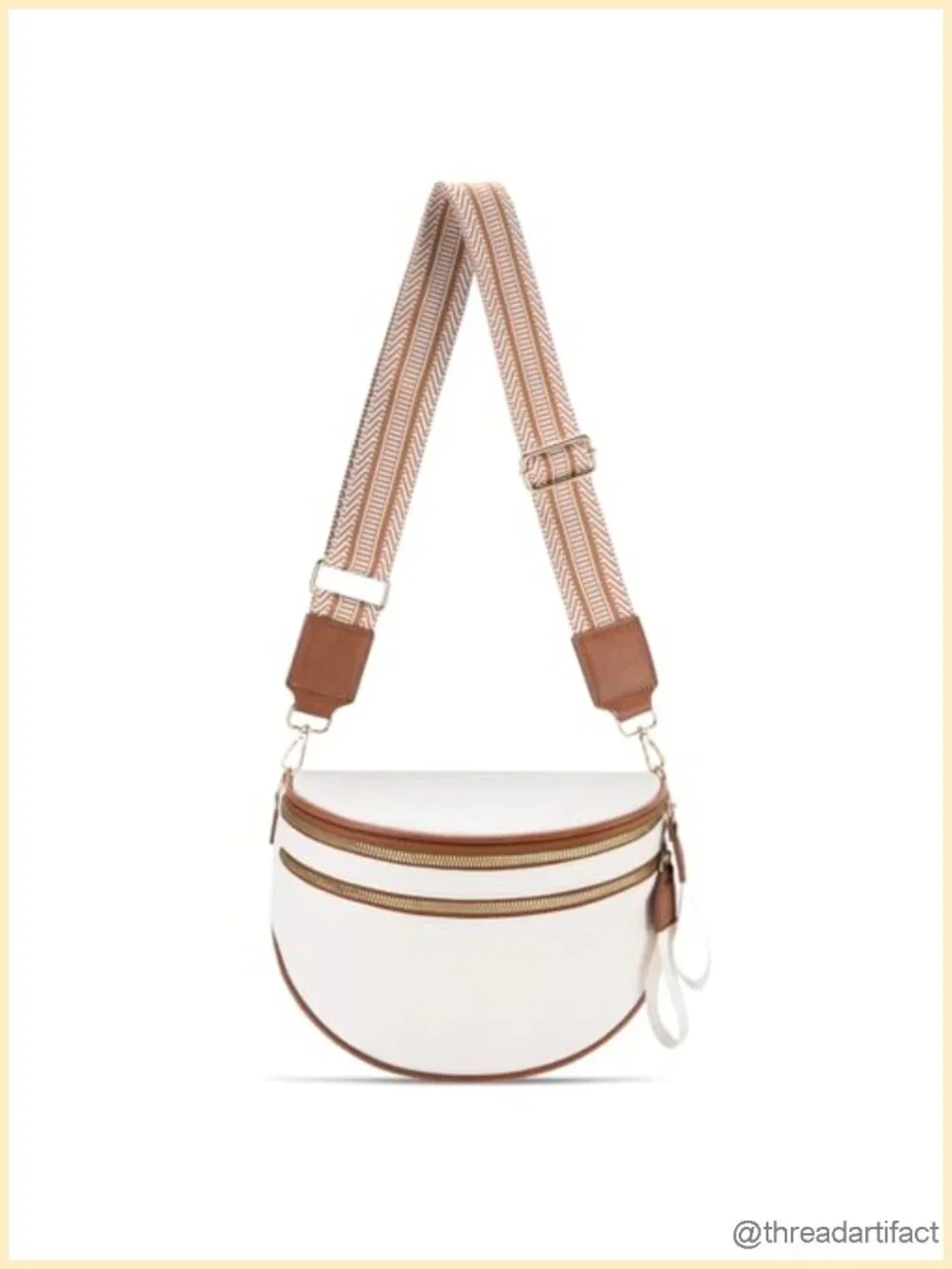 Large PU Leather Crossbody Sling Bag with Adjustable Strap